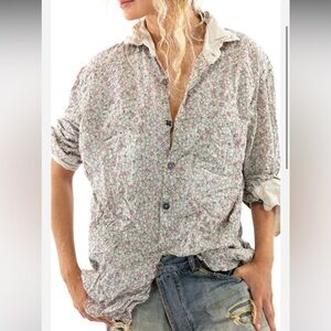 Magnolia Pearl Boyfriend Shirt 1040 Bluebird